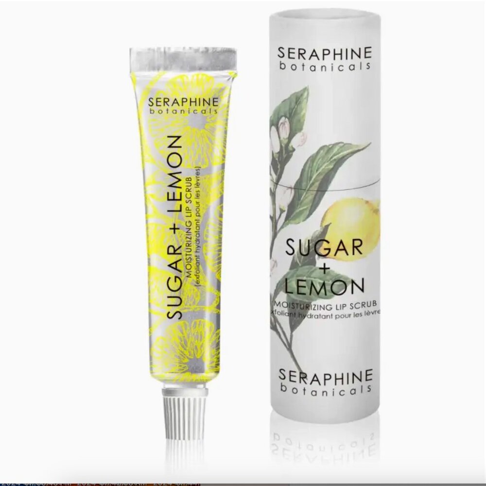 Seraphine Botanicals Sugar + Lemon Lip Scrub